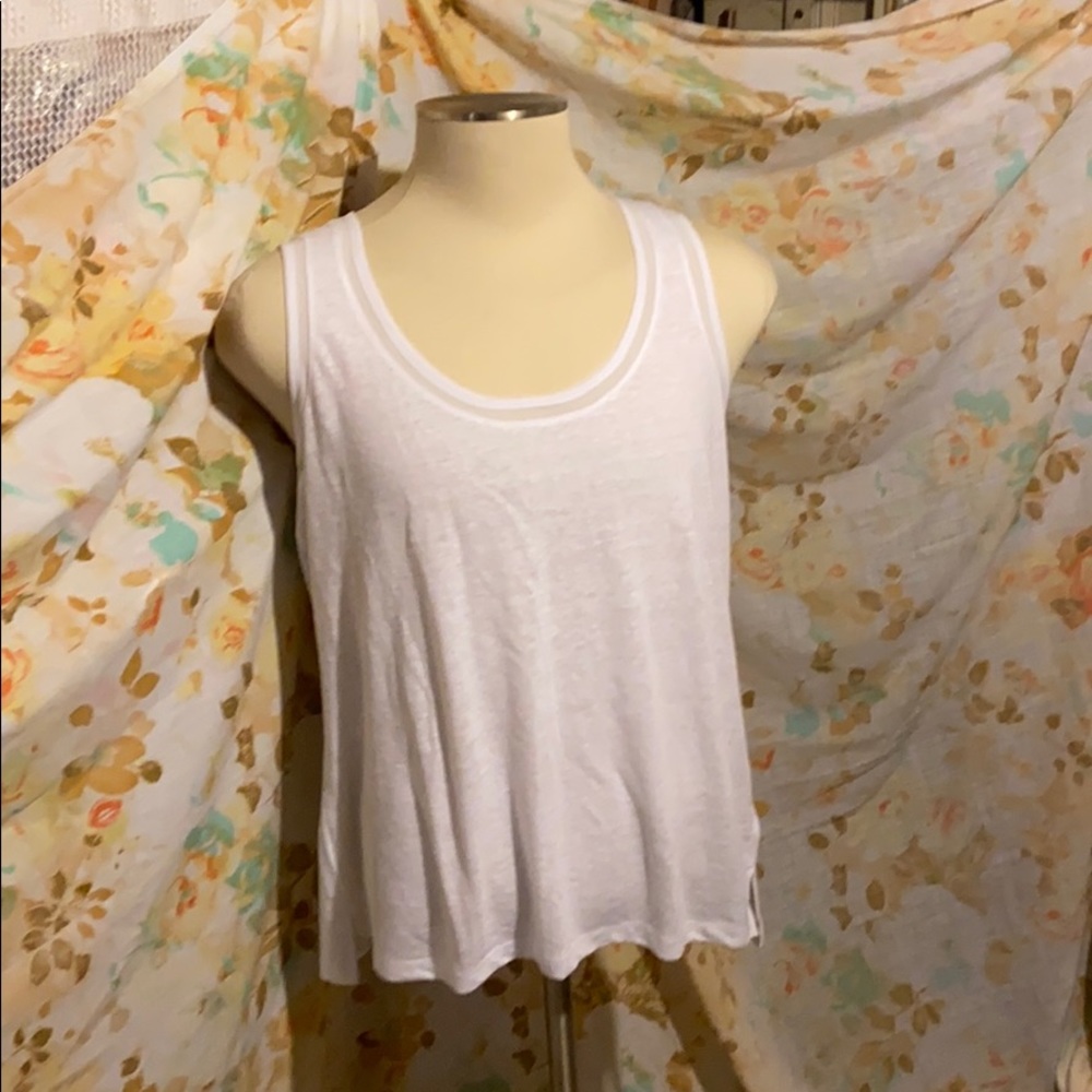 Basic with-a-twist sleeveless white top